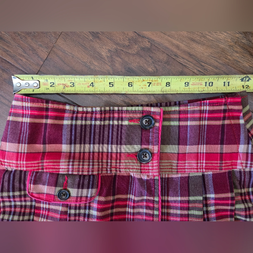 GAP Girls 8 Red Brown Fall Plaid Skort - Picture 6 of 8